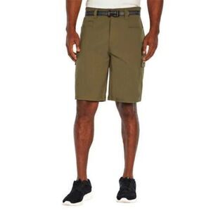 Orvis Mens Cargo Stretch Shorts Olive Green Size 38 Lightweight 7 Pocket Hiking